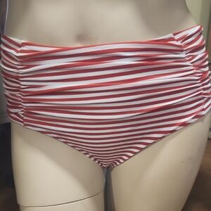 Red & White Striped Bikini Bottom from Nicole Miller